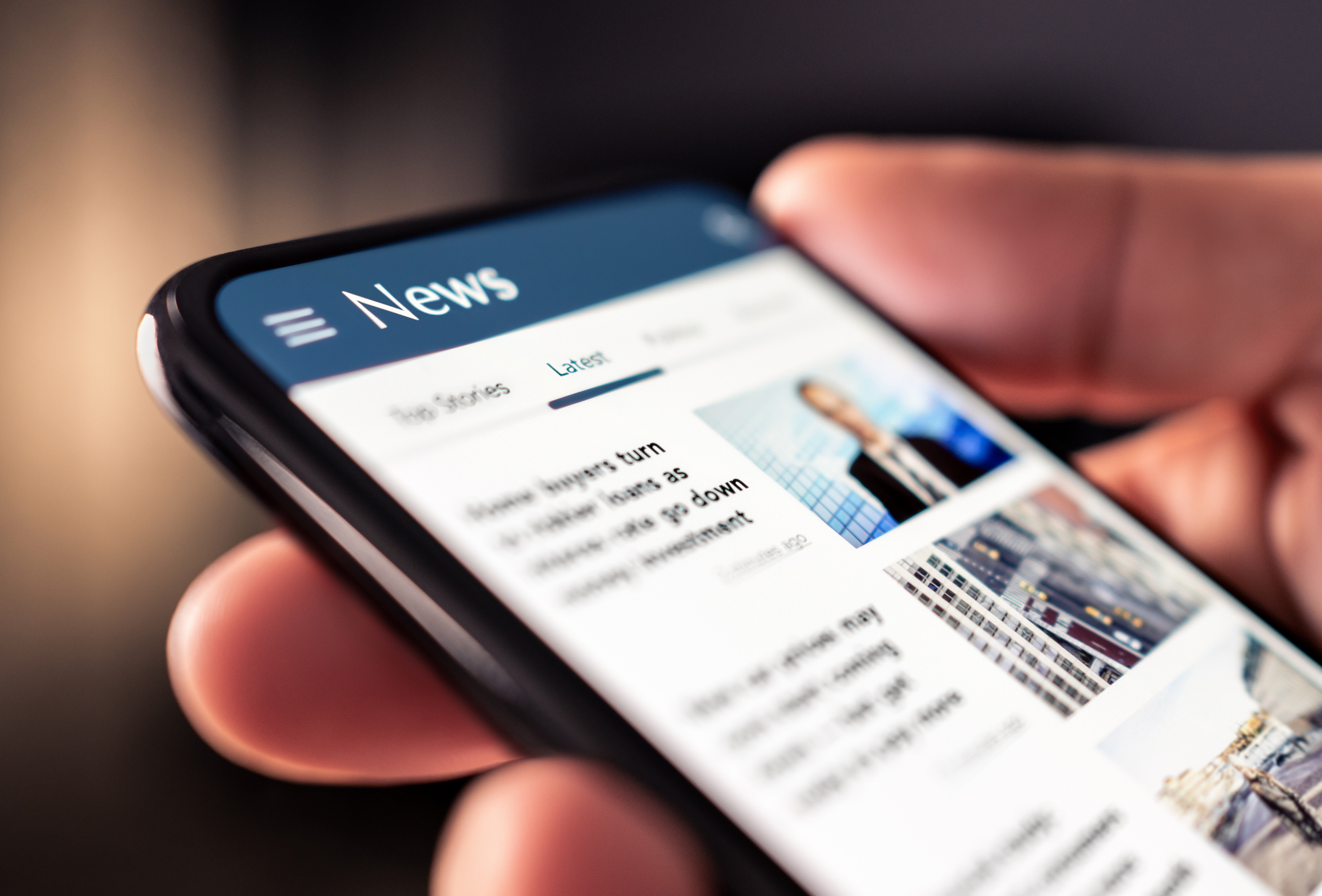Nachrichten-App am Smartphone